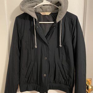 Hollister Women’s Large Navy Hooded Bomber Jacket
